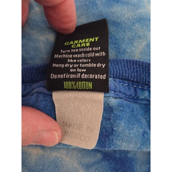 RARE Popaganda MUWKA Eyeball Tie Dye Tee Large Blue Multicolor Collectible - Picture 4 of 4